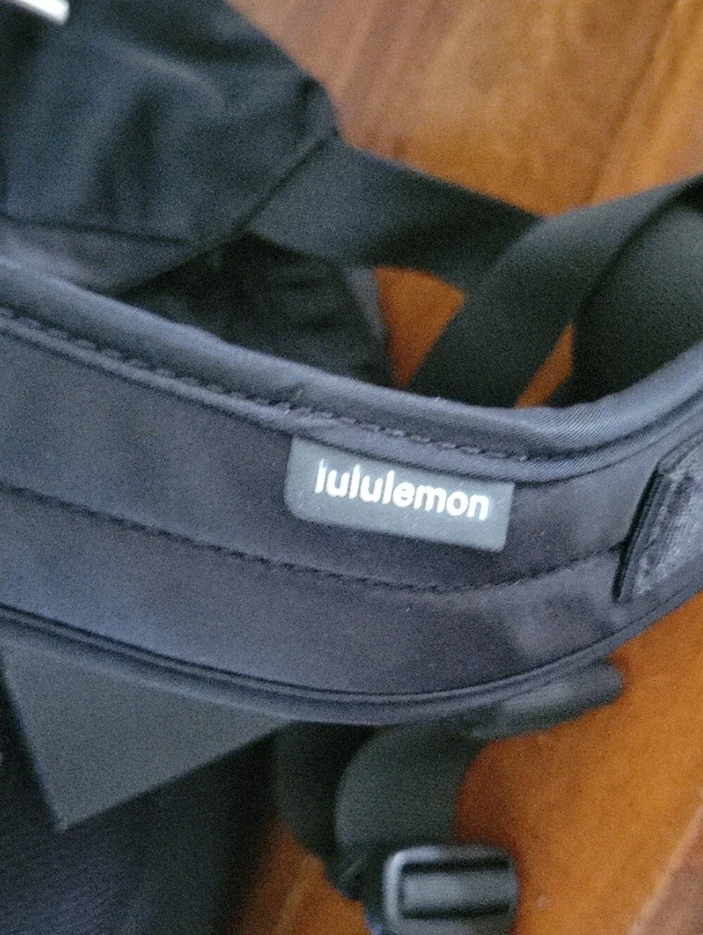 Wunderlust Lululemon Athletica Black Roll-Top Backpack  With Silver Buckles